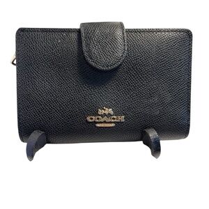 Coach Black Medium Corner Zip Wallet - NWT ***